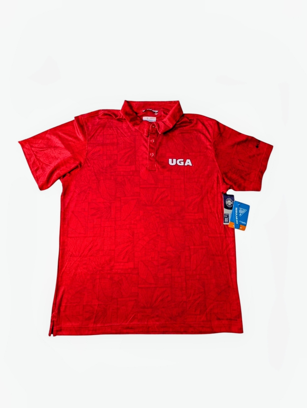 Georgia Bulldogs UGA Red Columbia PFG Super Terminal Tackle Polo Size Large NWT